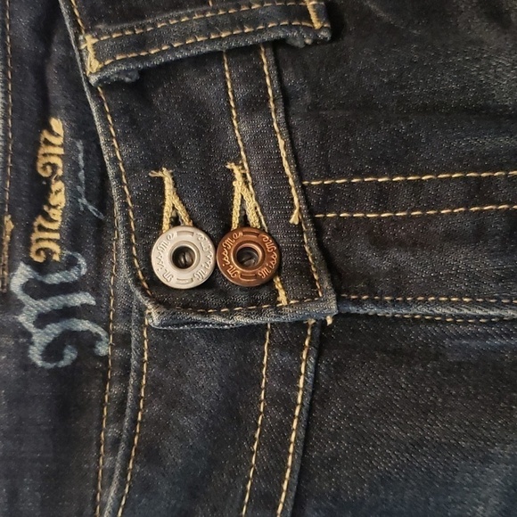 Miss Me Jeans Womens Size 28 Dark Blue Camoflauge pockets - Picture 4 of 15